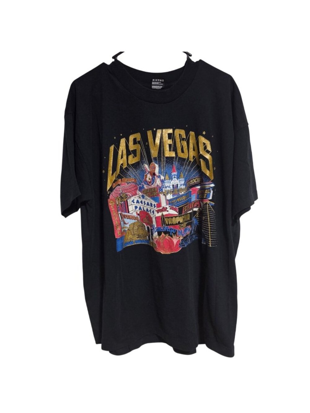Las Vegas Graphic T-Shirt Mens Size XXL The Strip Casino Black Short Sleeve